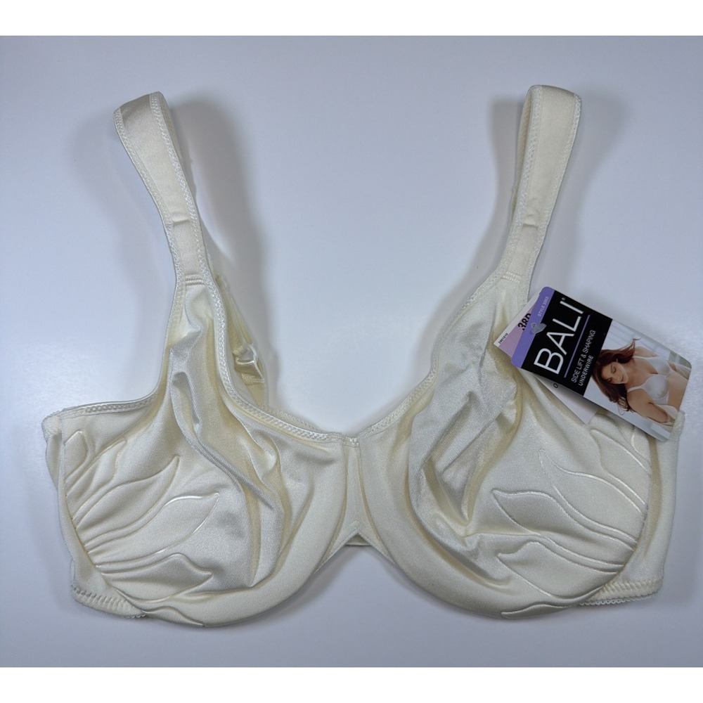Bali Womens Bra Live It Up DF3353 38D Seamless Underwire Vanilla Lifting NWT